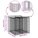 Pat ridicat din gabion 2 pcs Argintiu - WALTI WALTI