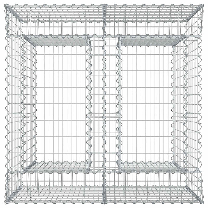 Pat ridicat din gabion 2 pcs Argintiu - WALTI WALTI