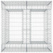 Pat ridicat din gabion 2 pcs Argintiu - WALTI WALTI