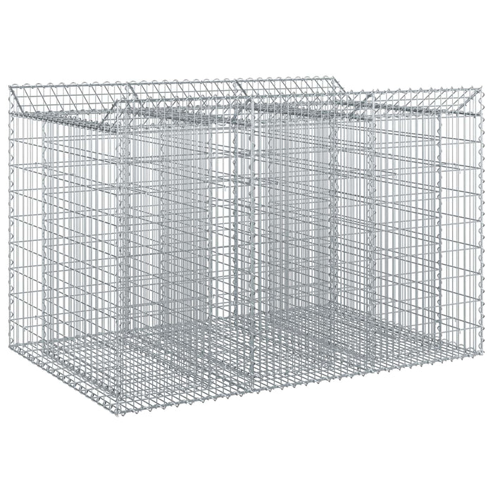 Pat ridicat din gabion 2 pcs Argintiu - WALTI WALTI