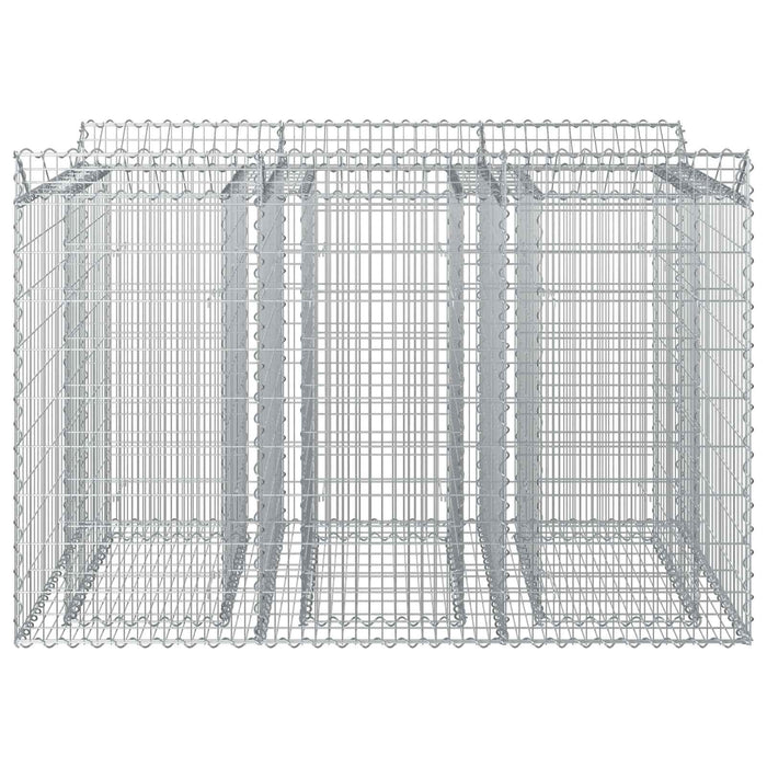 Pat ridicat din gabion 2 pcs Argintiu - WALTI WALTI