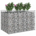 Pat ridicat din gabion 2 pcs Argintiu - WALTI WALTI