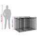 Pat ridicat din gabion 2 pcs Argintiu - WALTI WALTI