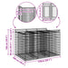 Pat ridicat din gabion 2 pcs Argintiu - WALTI WALTI