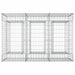 Pat ridicat din gabion 2 pcs Argintiu - WALTI WALTI