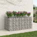 Pat ridicat din gabion 2 pcs Argintiu - WALTI WALTI