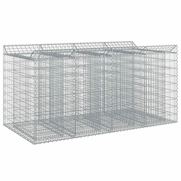 Pat ridicat din gabion 2 pcs Argintiu - WALTI WALTI