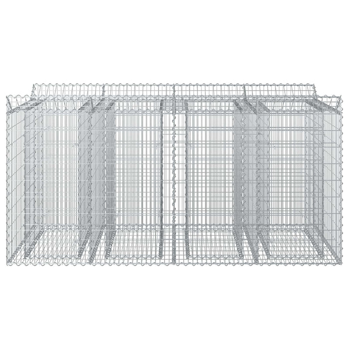 Pat ridicat din gabion 2 pcs Argintiu - WALTI WALTI