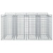 Pat ridicat din gabion 2 pcs Argintiu - WALTI WALTI