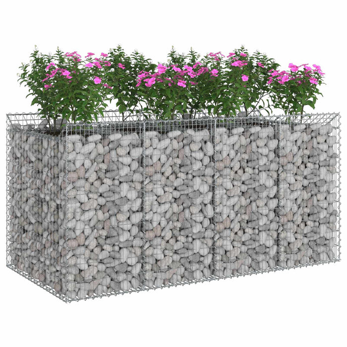 Pat ridicat din gabion 2 pcs Argintiu - WALTI WALTI