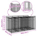Pat ridicat din gabion 2 pcs Argintiu - WALTI WALTI