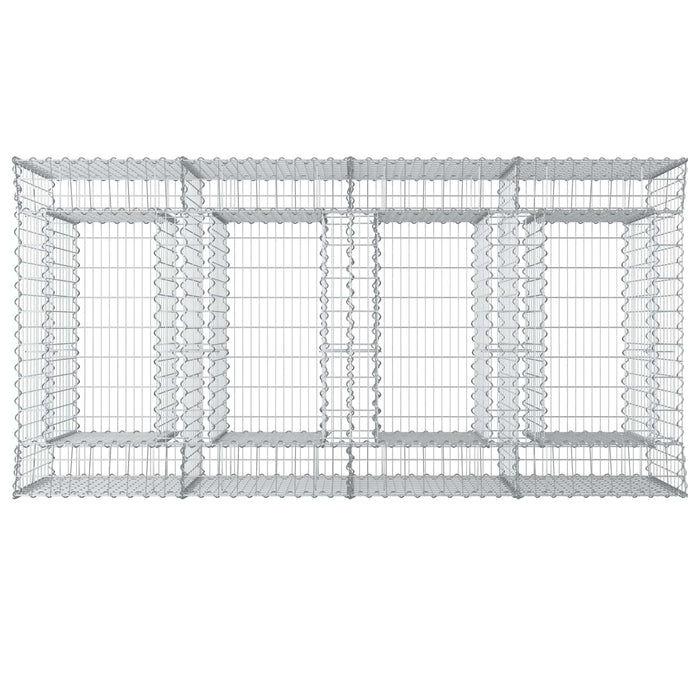 Pat ridicat din gabion 2 pcs Argintiu - WALTI WALTI