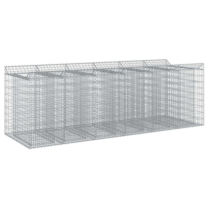 Pat ridicat din gabion 3 pcs Argintiu - WALTI WALTI