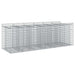 Pat ridicat din gabion 3 pcs Argintiu - WALTI WALTI