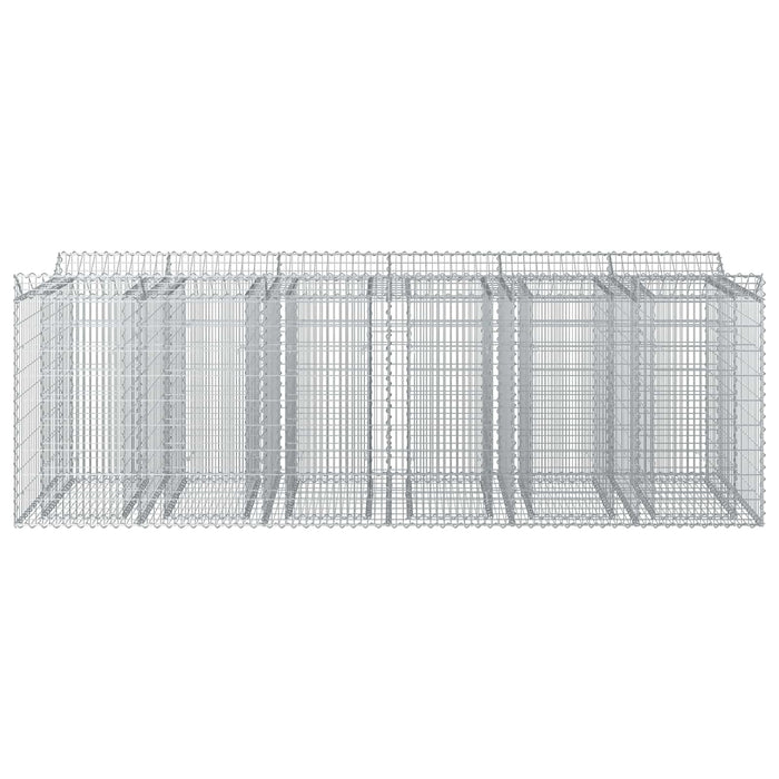 Pat ridicat din gabion 3 pcs Argintiu - WALTI WALTI