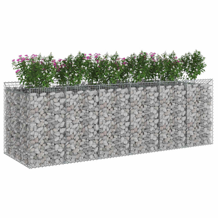 Pat ridicat din gabion 3 pcs Argintiu - WALTI WALTI