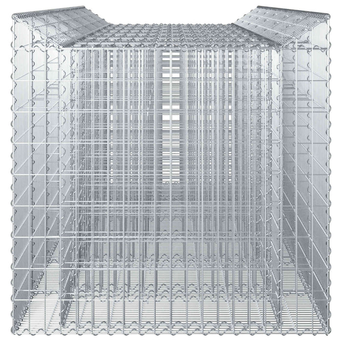 Pat ridicat din gabion 3 pcs Argintiu - WALTI WALTI