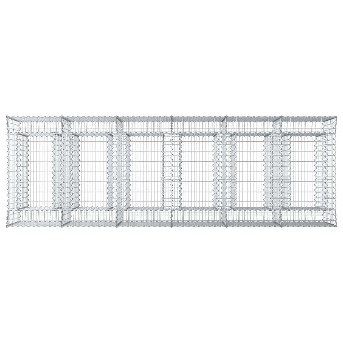 Pat ridicat din gabion 3 pcs Argintiu - WALTI WALTI
