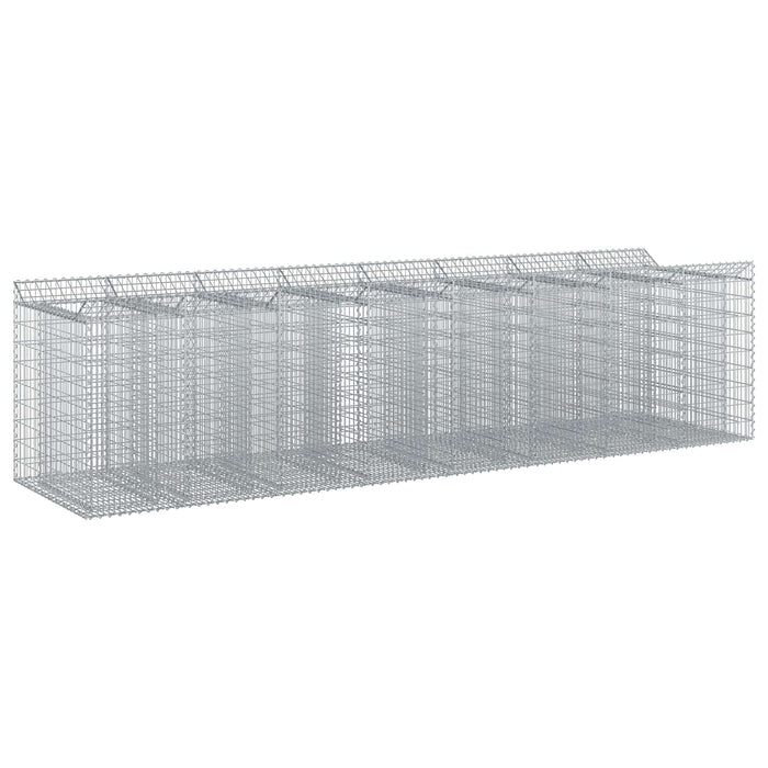 Pat ridicat din gabion 4 pcs Argintiu - WALTI WALTI