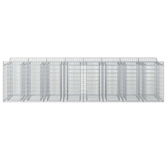 Pat ridicat din gabion 4 pcs Argintiu - WALTI WALTI