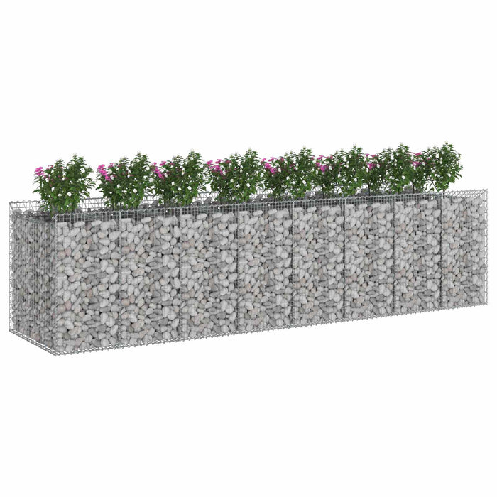 Pat ridicat din gabion 4 pcs Argintiu - WALTI WALTI