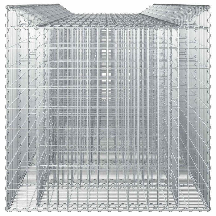 Pat ridicat din gabion 4 pcs Argintiu - WALTI WALTI