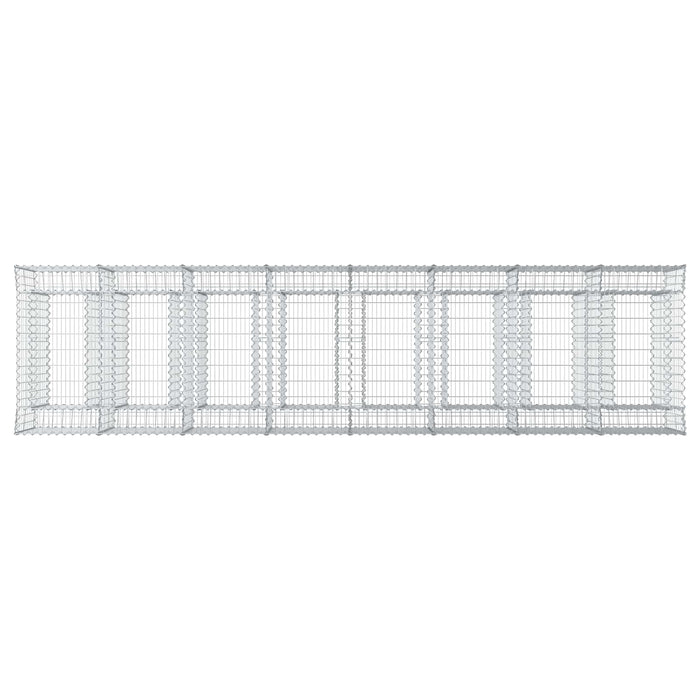 Pat ridicat din gabion 4 pcs Argintiu - WALTI WALTI