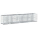 Pat ridicat din gabion 2 pcs Argintiu 260 x 60 x 55 cm - WALTI WALTI