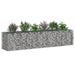 Pat ridicat din gabion 2 pcs Argintiu 260 x 60 x 55 cm - WALTI WALTI