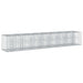 Pat ridicat din gabion 2 pcs Argintiu 340 x 60 x 55 cm - WALTI WALTI