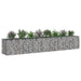 Pat ridicat din gabion 2 pcs Argintiu 340 x 60 x 55 cm - WALTI WALTI