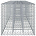 Pat ridicat din gabion 2 pcs Argintiu 340 x 60 x 55 cm - WALTI WALTI