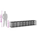 Pat ridicat din gabion 2 pcs Argintiu 340 x 60 x 55 cm - WALTI WALTI