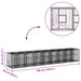 Pat ridicat din gabion 2 pcs Argintiu 340 x 60 x 55 cm - WALTI WALTI