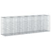 Pat ridicat din gabion 2 pcs Argintiu 250 x 50 x 80 cm - WALTI WALTI