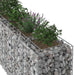 Pat ridicat din gabion 2 pcs Argintiu 250 x 50 x 80 cm - WALTI WALTI