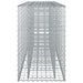 Pat ridicat din gabion 2 pcs Argintiu 250 x 50 x 80 cm - WALTI WALTI