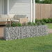 Pat ridicat din gabion 2 pcs Argintiu 330 x 50 x 80 cm - WALTI WALTI