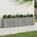 Pat ridicat din gabion 2 pcs Argintiu 330 x 50 x 80 cm - WALTI WALTI