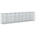 Pat ridicat din gabion 2 pcs Argintiu 330 x 50 x 80 cm - WALTI WALTI