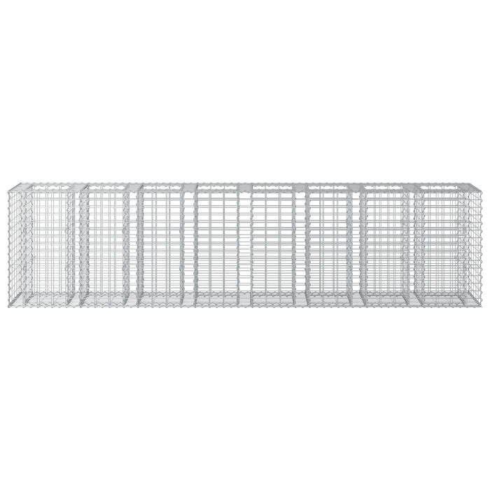 Pat ridicat din gabion 2 pcs Argintiu 330 x 50 x 80 cm - WALTI WALTI
