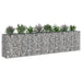 Pat ridicat din gabion 2 pcs Argintiu 330 x 50 x 80 cm - WALTI WALTI