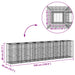 Pat ridicat din gabion 2 pcs Argintiu 330 x 50 x 80 cm - WALTI WALTI