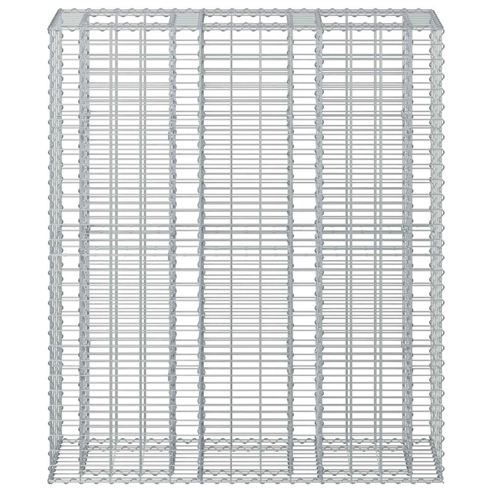 Pat ridicat din gabion 2 pcs Argintiu 130 x 50 x 150 cm - WALTI WALTI