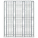 Pat ridicat din gabion 2 pcs Argintiu 130 x 50 x 150 cm - WALTI WALTI