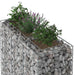 Pat ridicat din gabion 2 pcs Argintiu 130 x 50 x 150 cm - WALTI WALTI