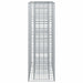 Pat ridicat din gabion 2 pcs Argintiu 130 x 50 x 150 cm - WALTI WALTI
