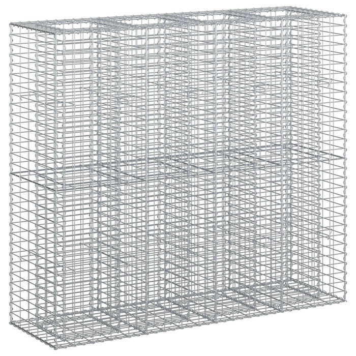 Pat ridicat din gabion 2 pcs Argintiu 170 x 50 x 150 cm - WALTI WALTI