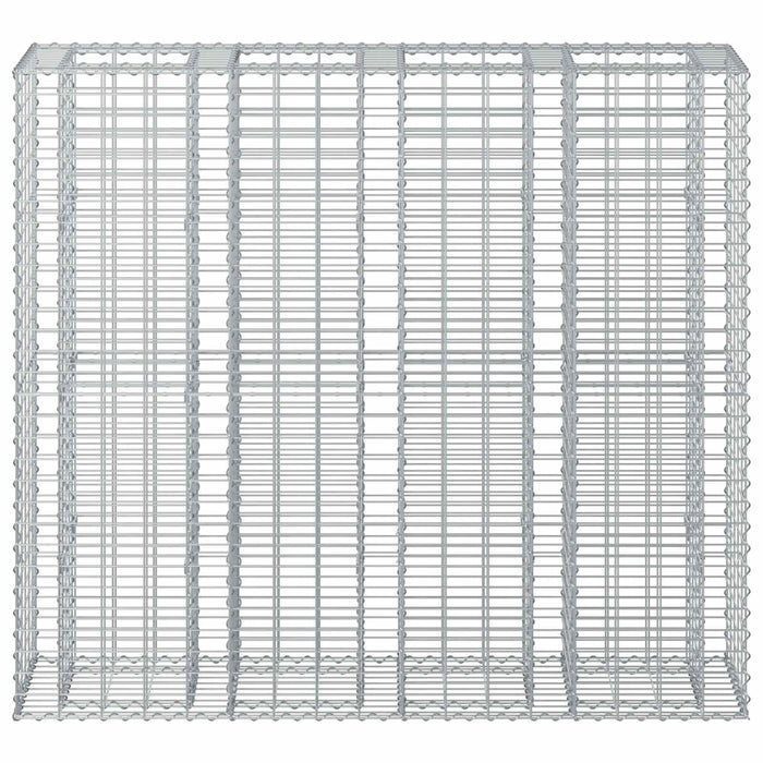Pat ridicat din gabion 2 pcs Argintiu 170 x 50 x 150 cm - WALTI WALTI