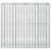 Pat ridicat din gabion 2 pcs Argintiu 170 x 50 x 150 cm - WALTI WALTI